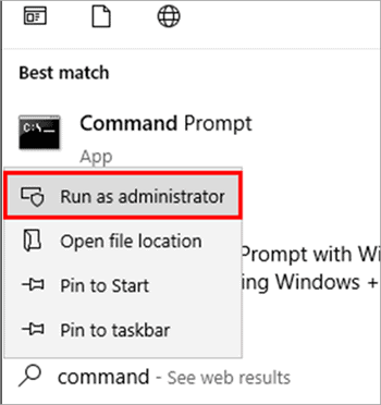 Run as administrator