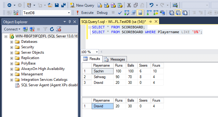 SQL Like Operator With Wildcard SQL Like Operator With Wildcard
