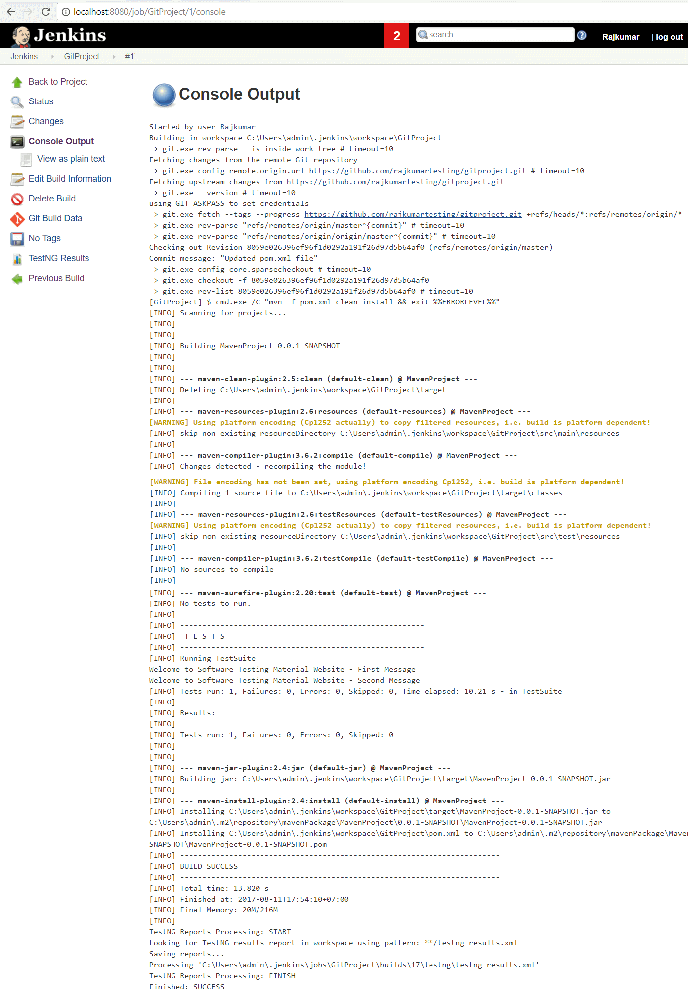 Maven Project With Git In Jenkins 5