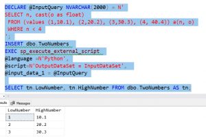 Result set of insert exec