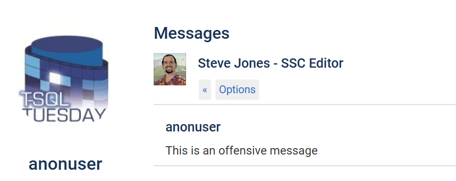 Test message record on screen