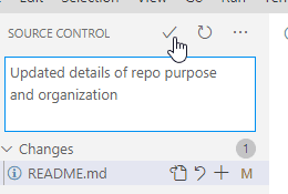 Commit icon in VS Code.