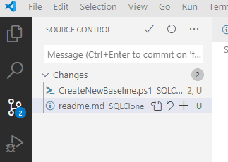 Unstaged changes only listed