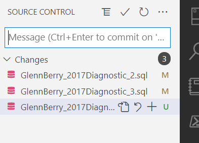 thee uncommitted changes