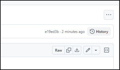 Check the history in GitHub Web Platform