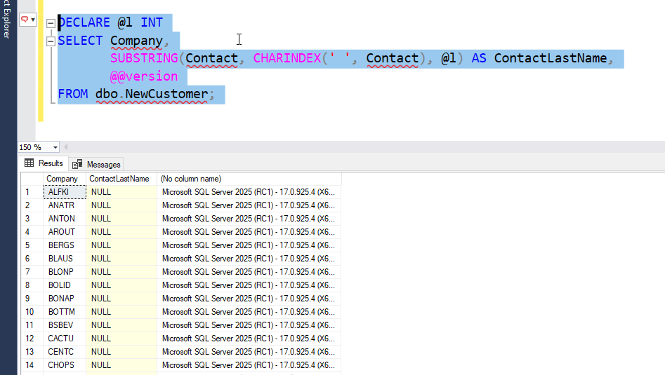 NULL length parameter results