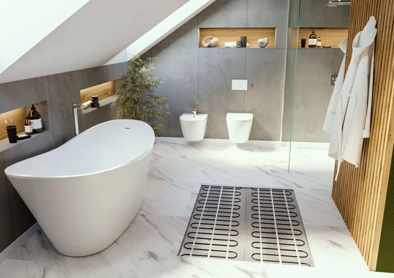 Ułożenie ogrzewania podłogowego pod panelami lub kafelkami - termofol.com