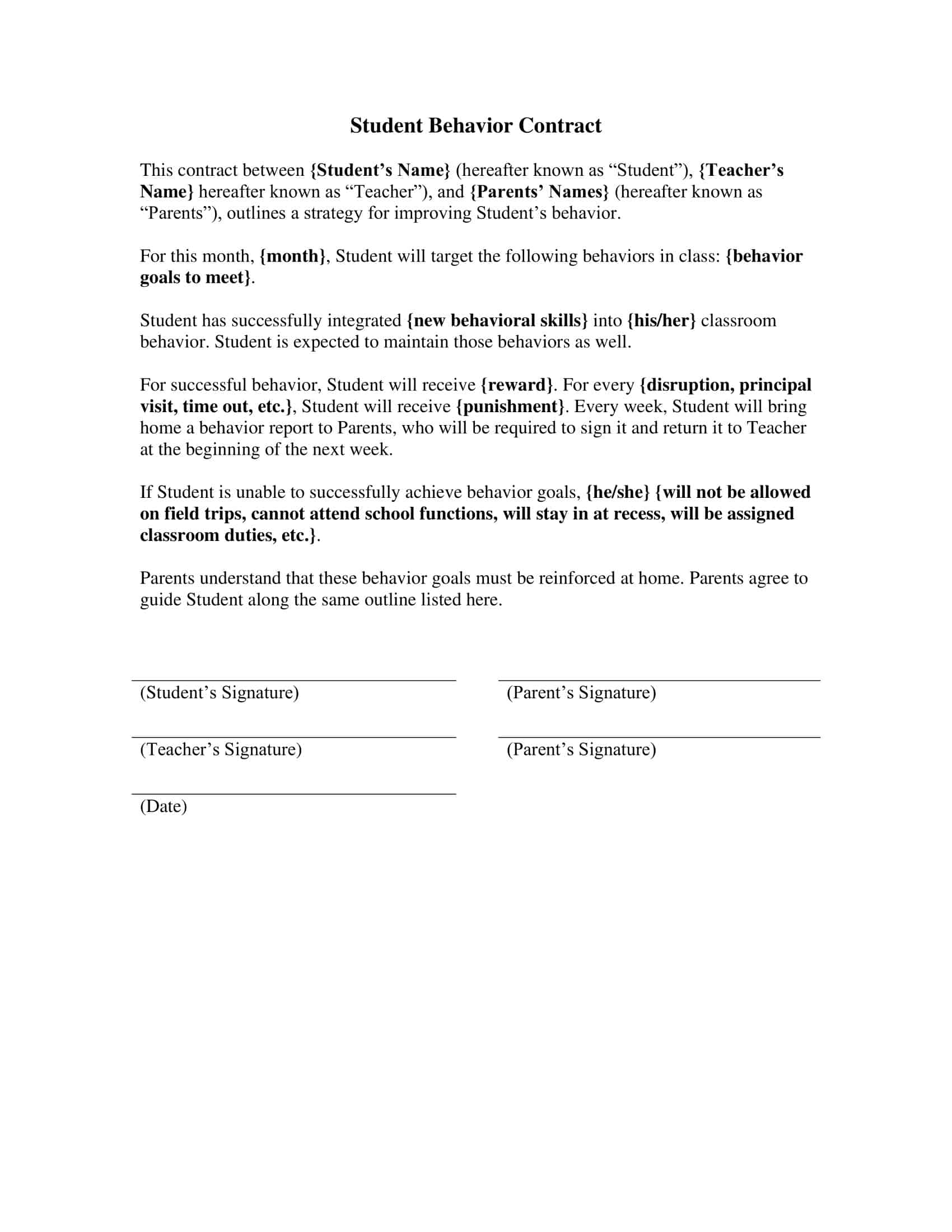 behavior change contract example behavior change contract example