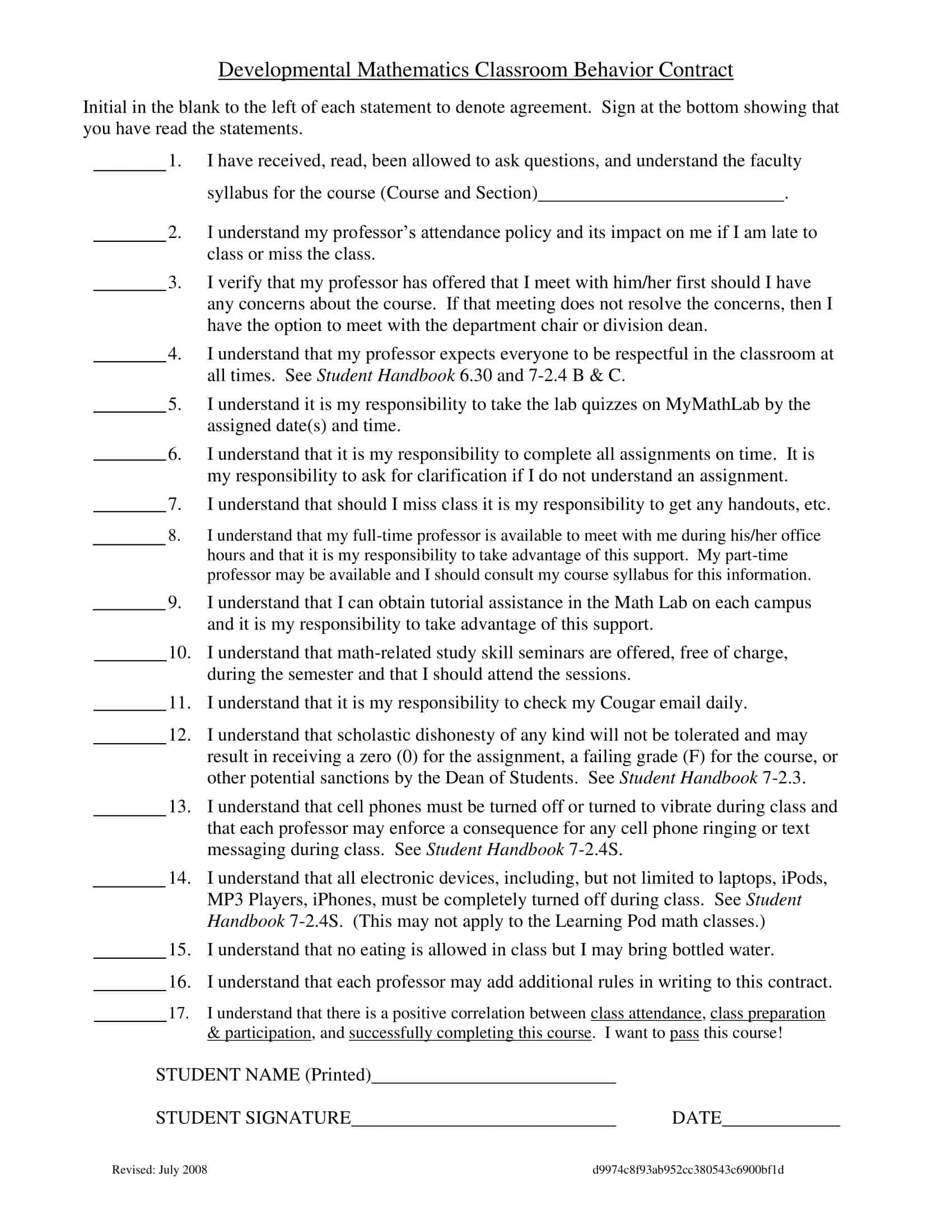 behavior contracting behavior contracting