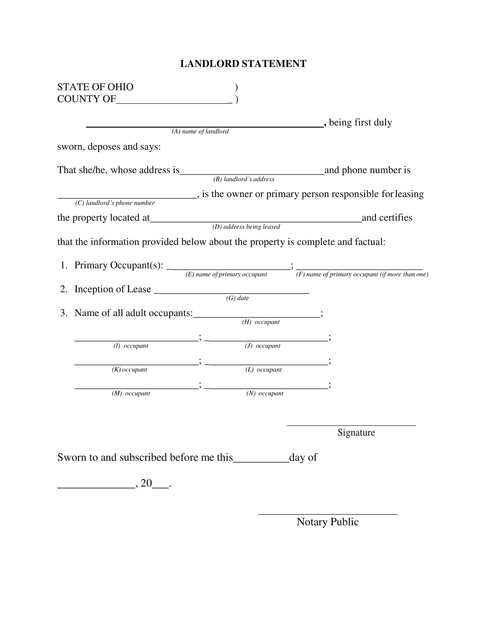 dhs landlord statement dhs landlord statement