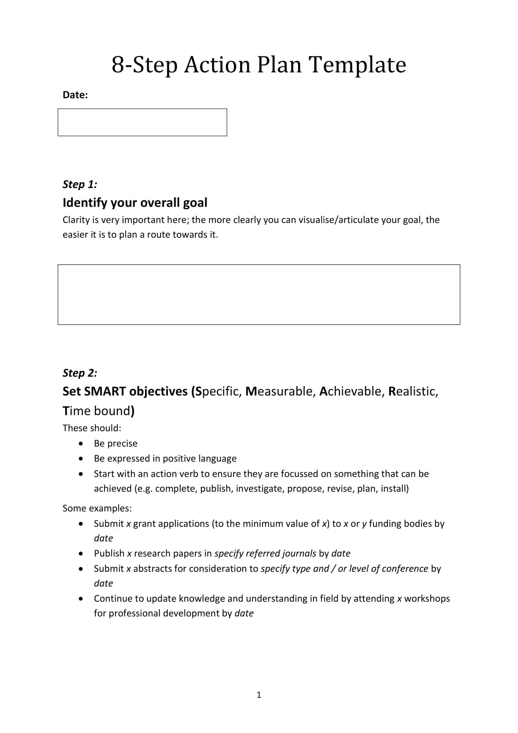 employee action plan employee action plan