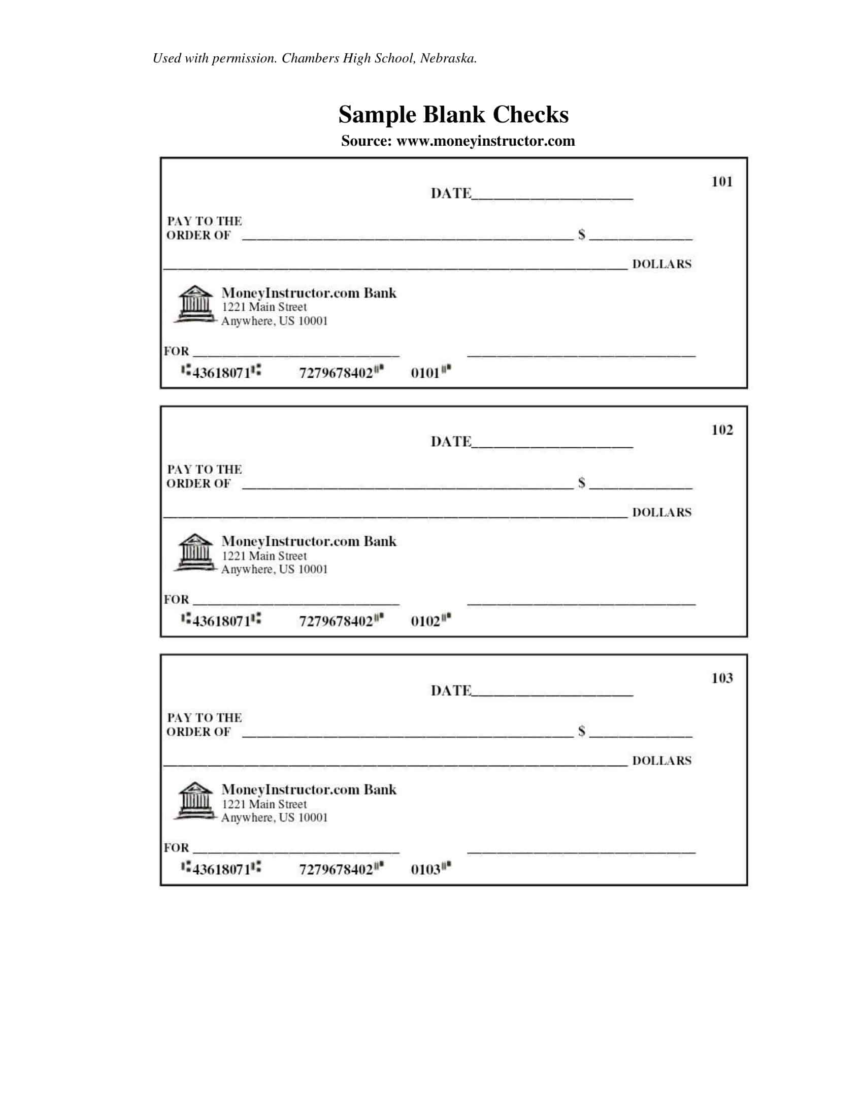 free personal check template free personal check template