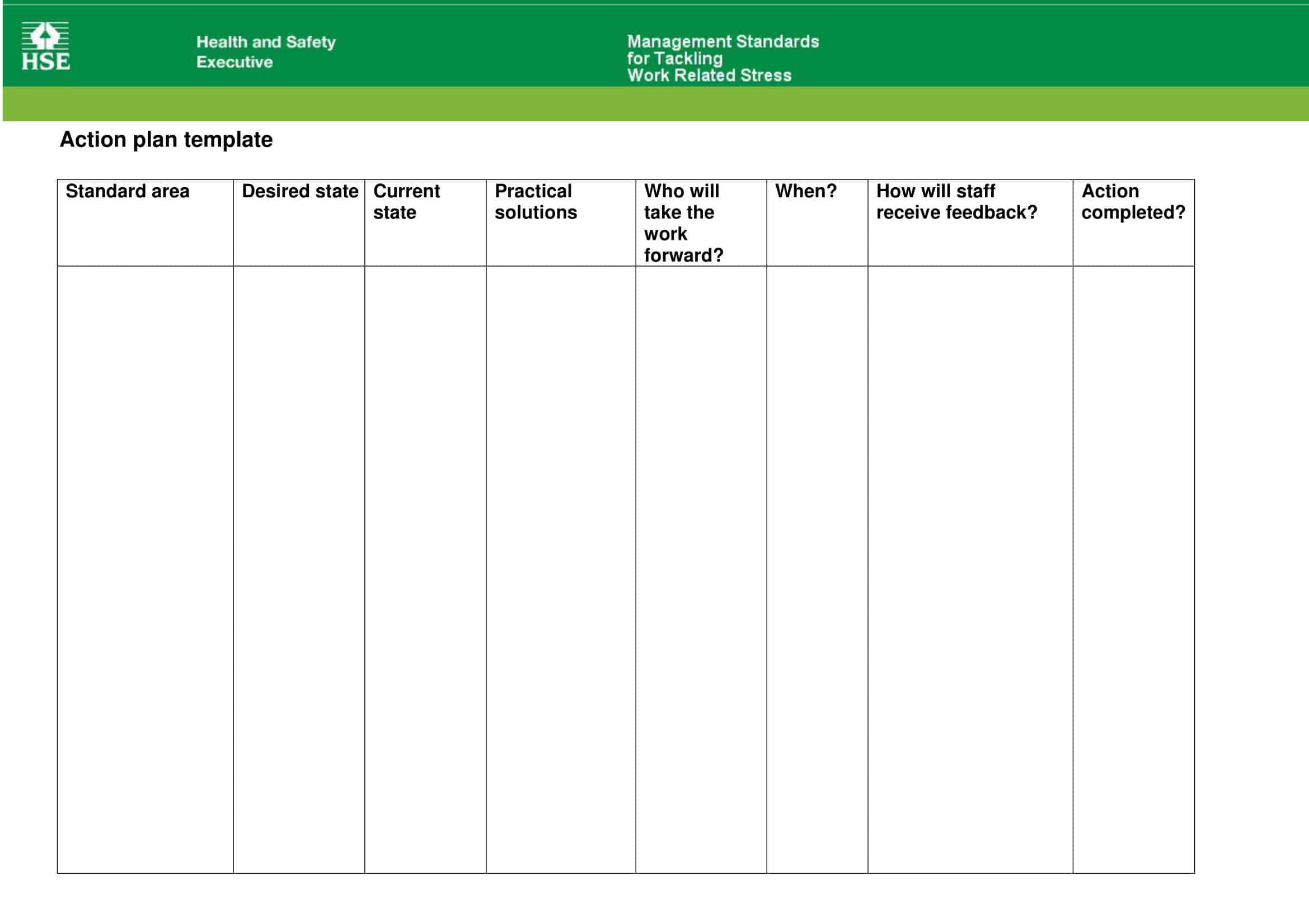 plan of action template plan of action template