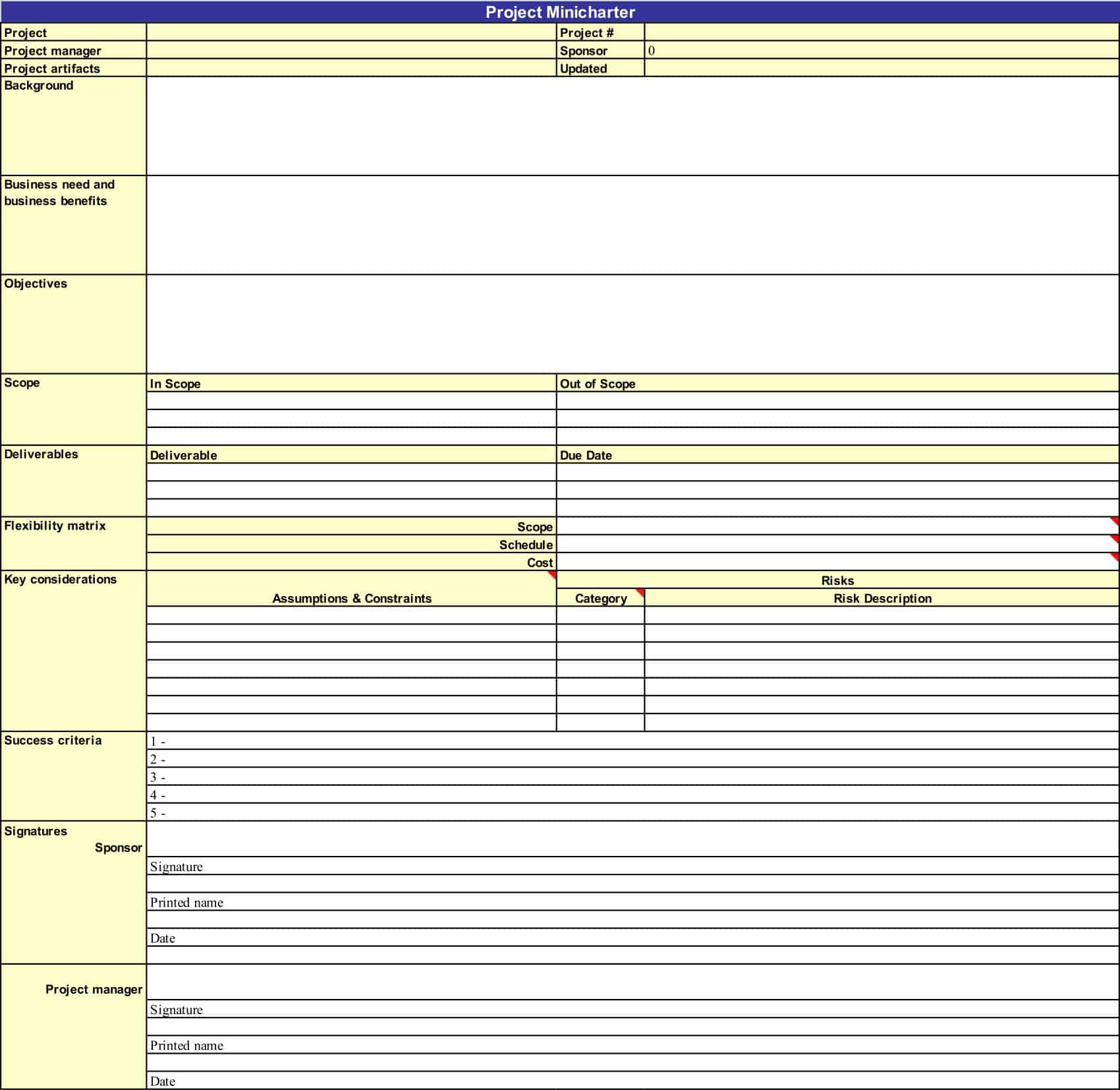 Blank Project Plan Template Blank Project Plan Template