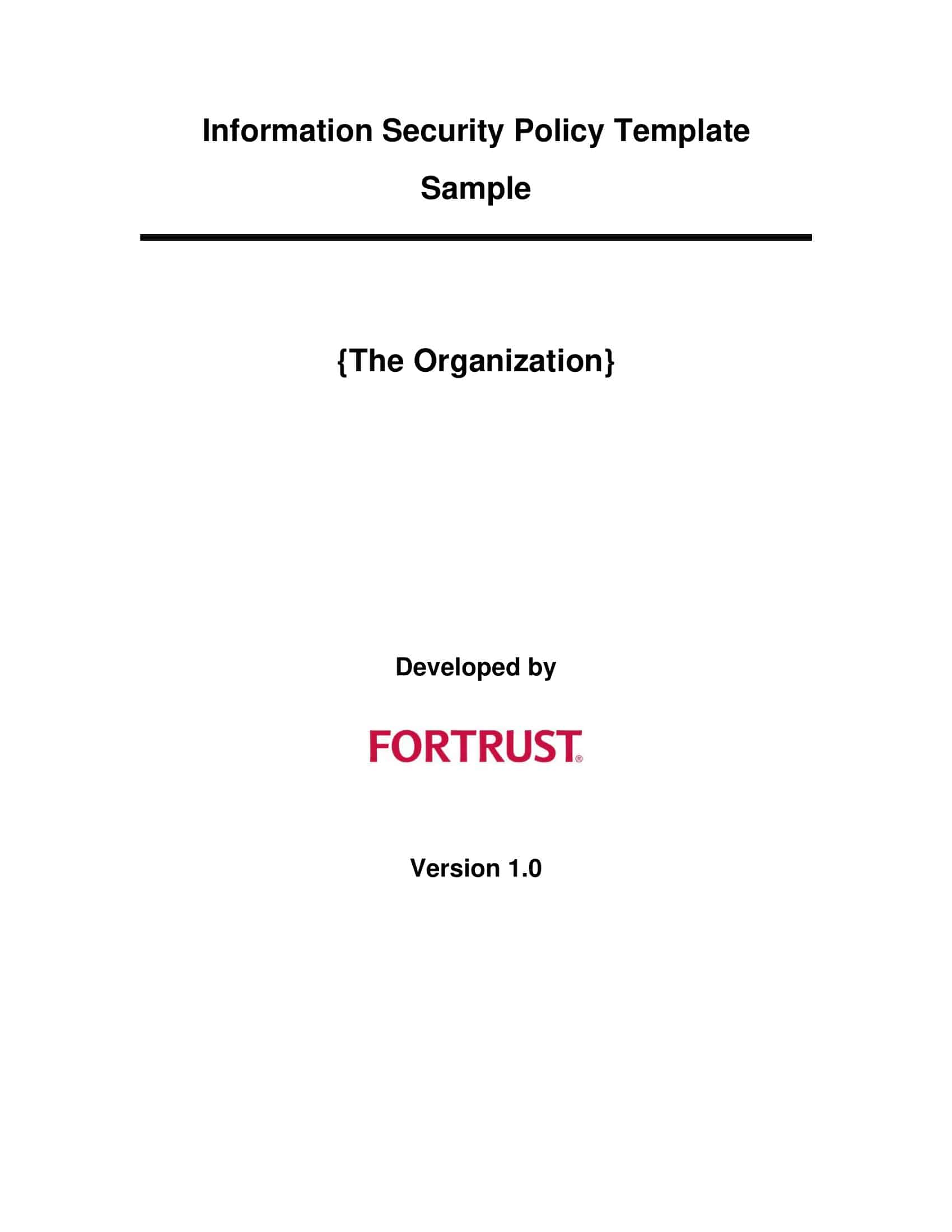 Comprehensive security policy template free download Comprehensive security policy template free download