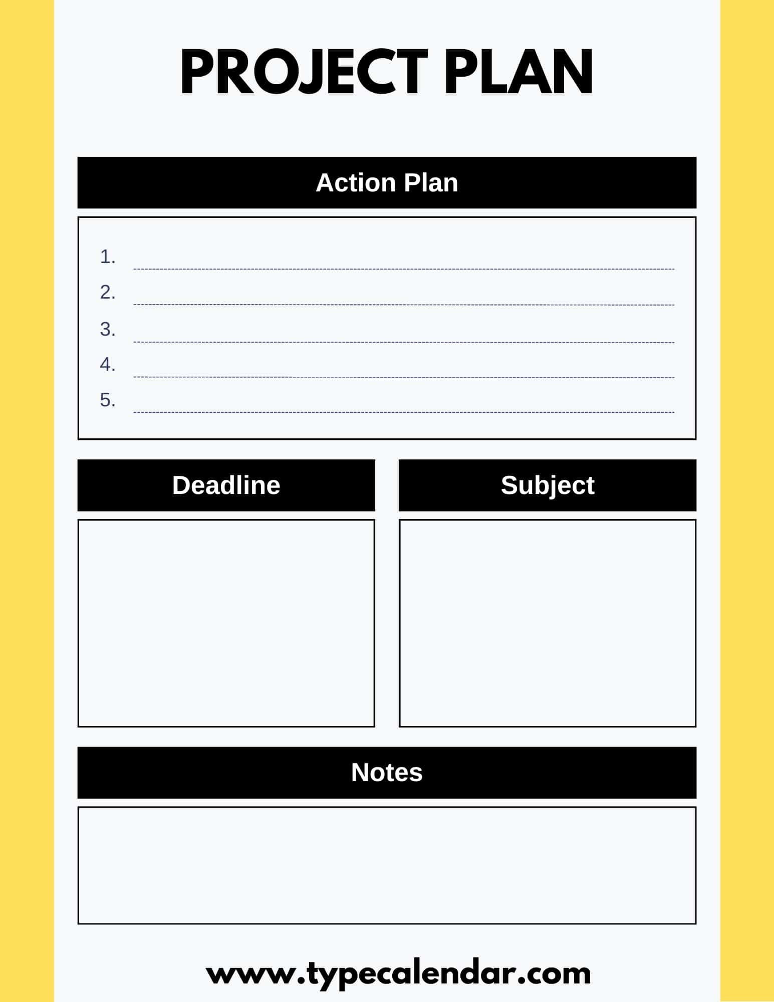 Customizable PDF Project Plan Template Customizable PDF Project Plan Template