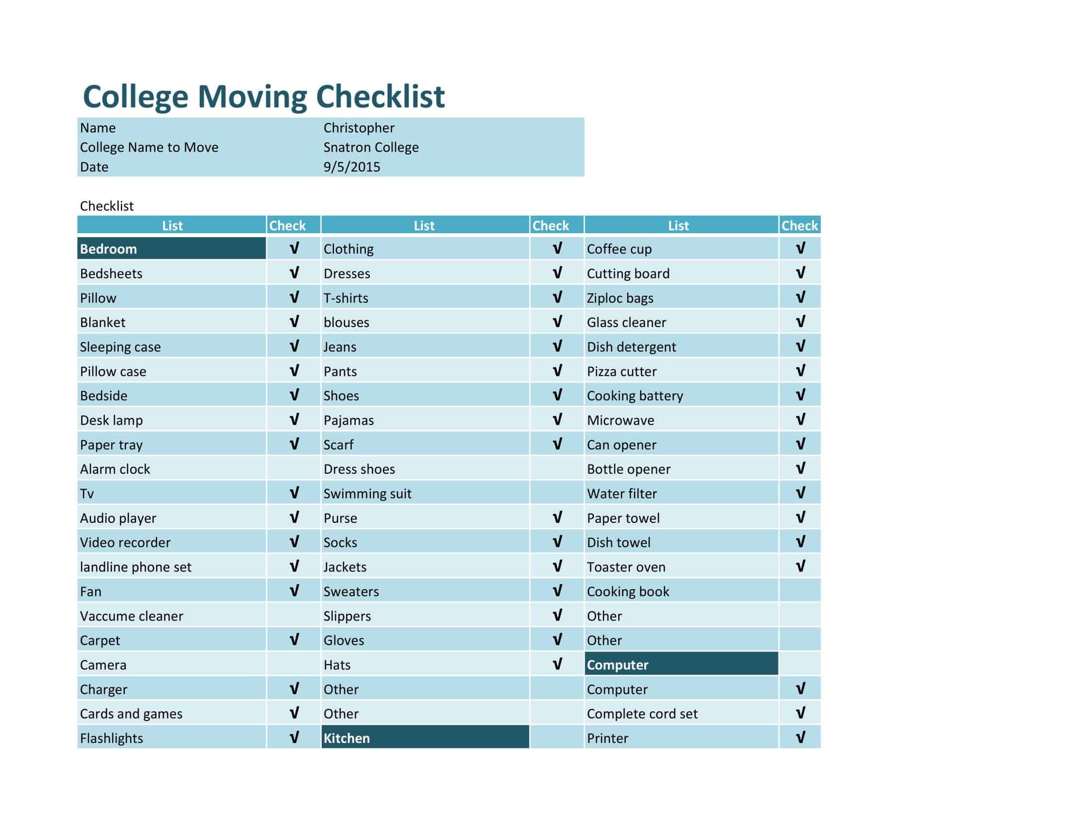 Detailed Moving Day Checklist Printable Detailed Moving Day Checklist Printable
