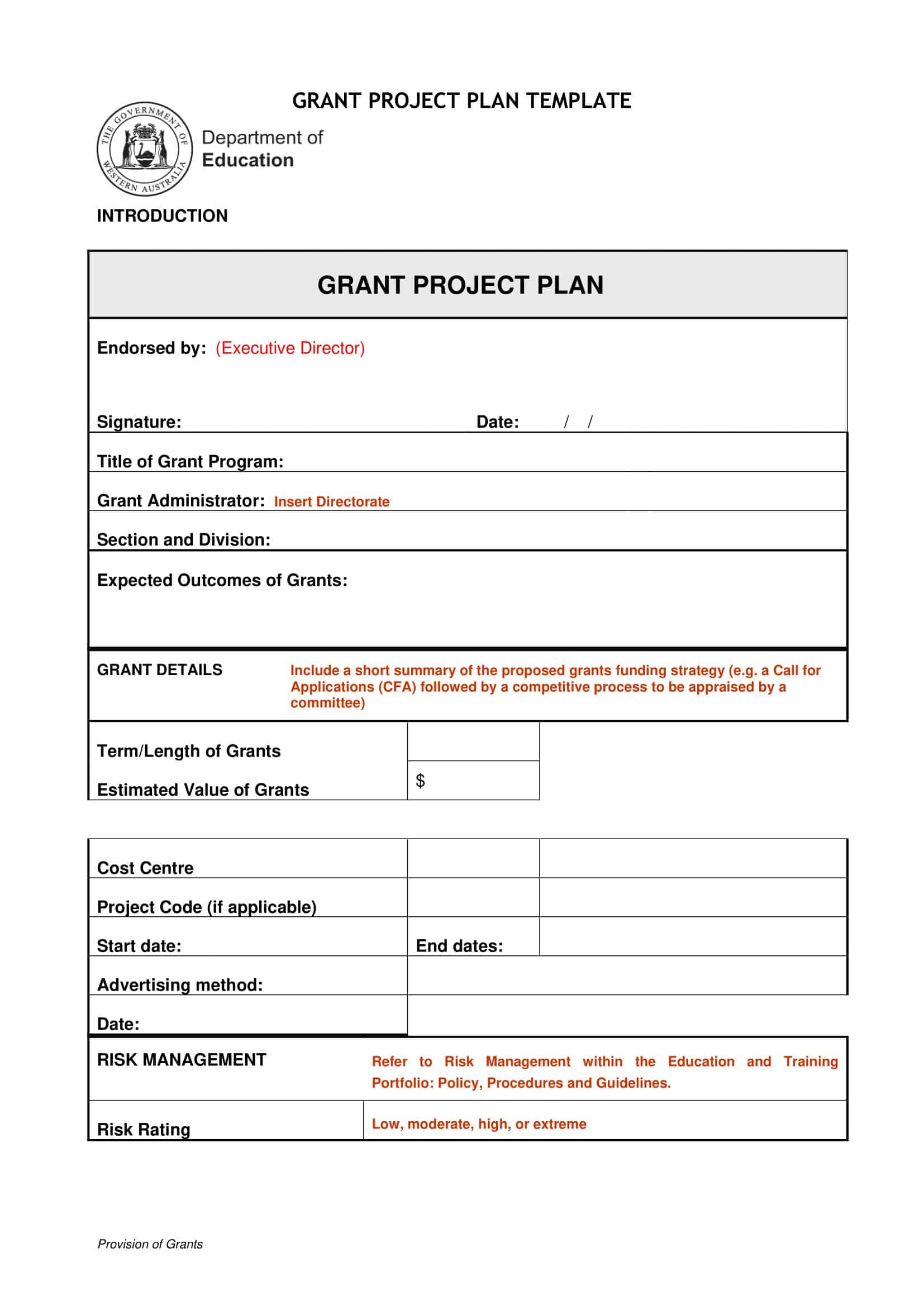 Detailed Project Plan Template Detailed Project Plan Template