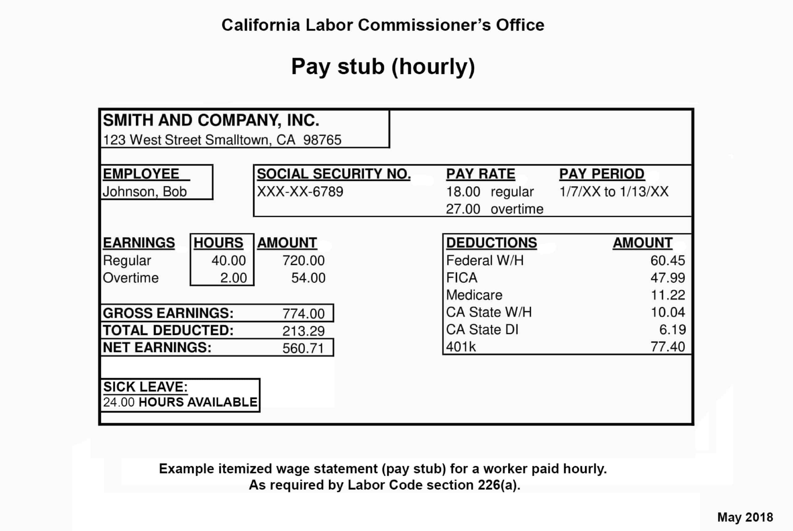 Downloadable Word Pay Stub Downloadable Word Pay Stub