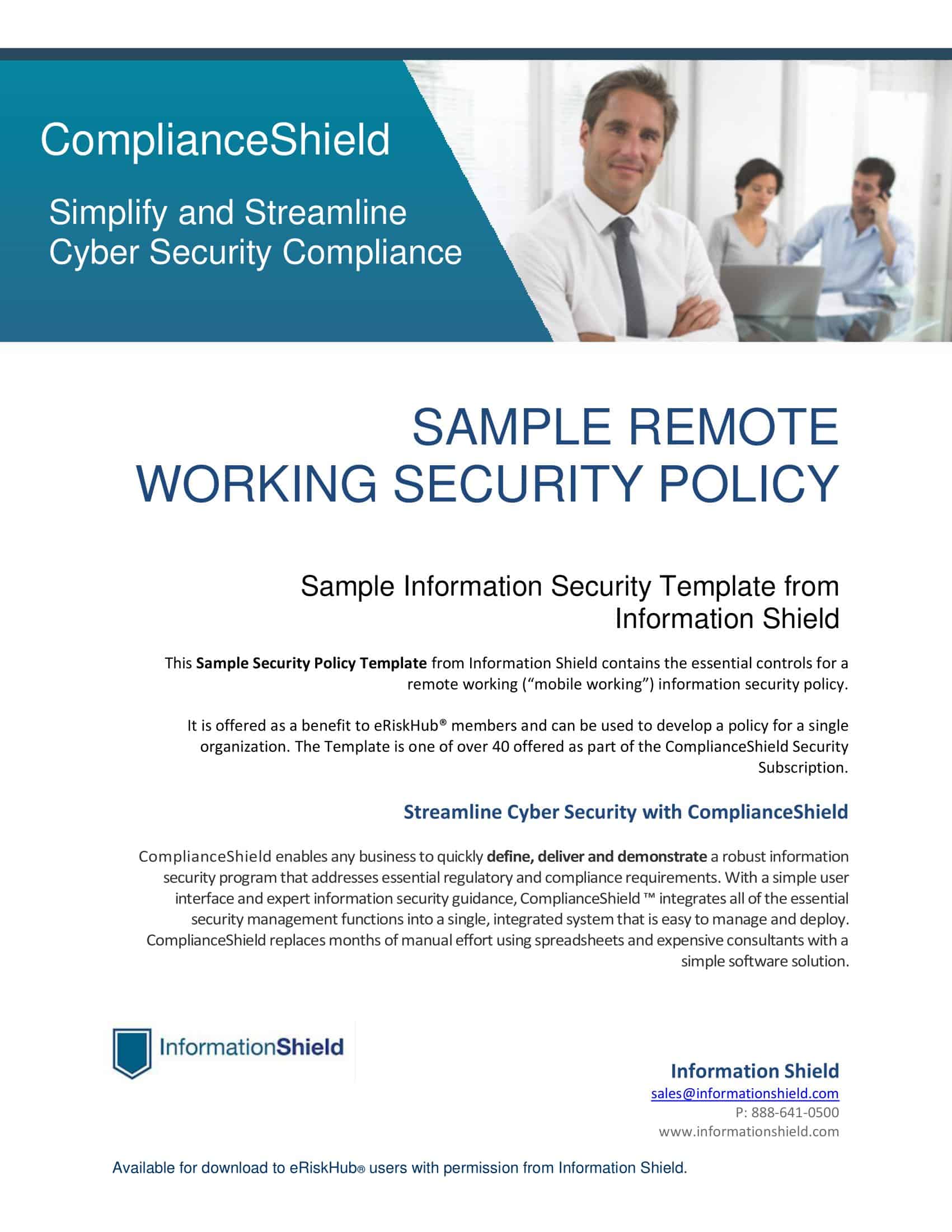 Downloadable information security policy template Downloadable information security policy template