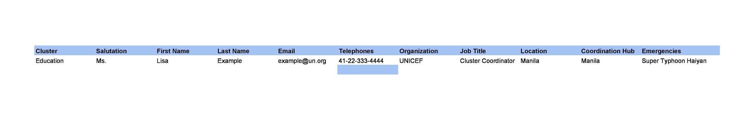 Editable PDF contact list Editable PDF contact list