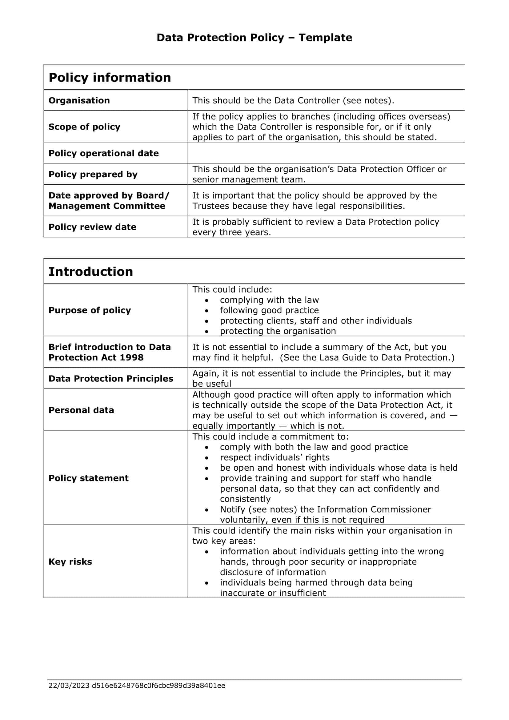 Editable information security policy framework Editable information security policy framework