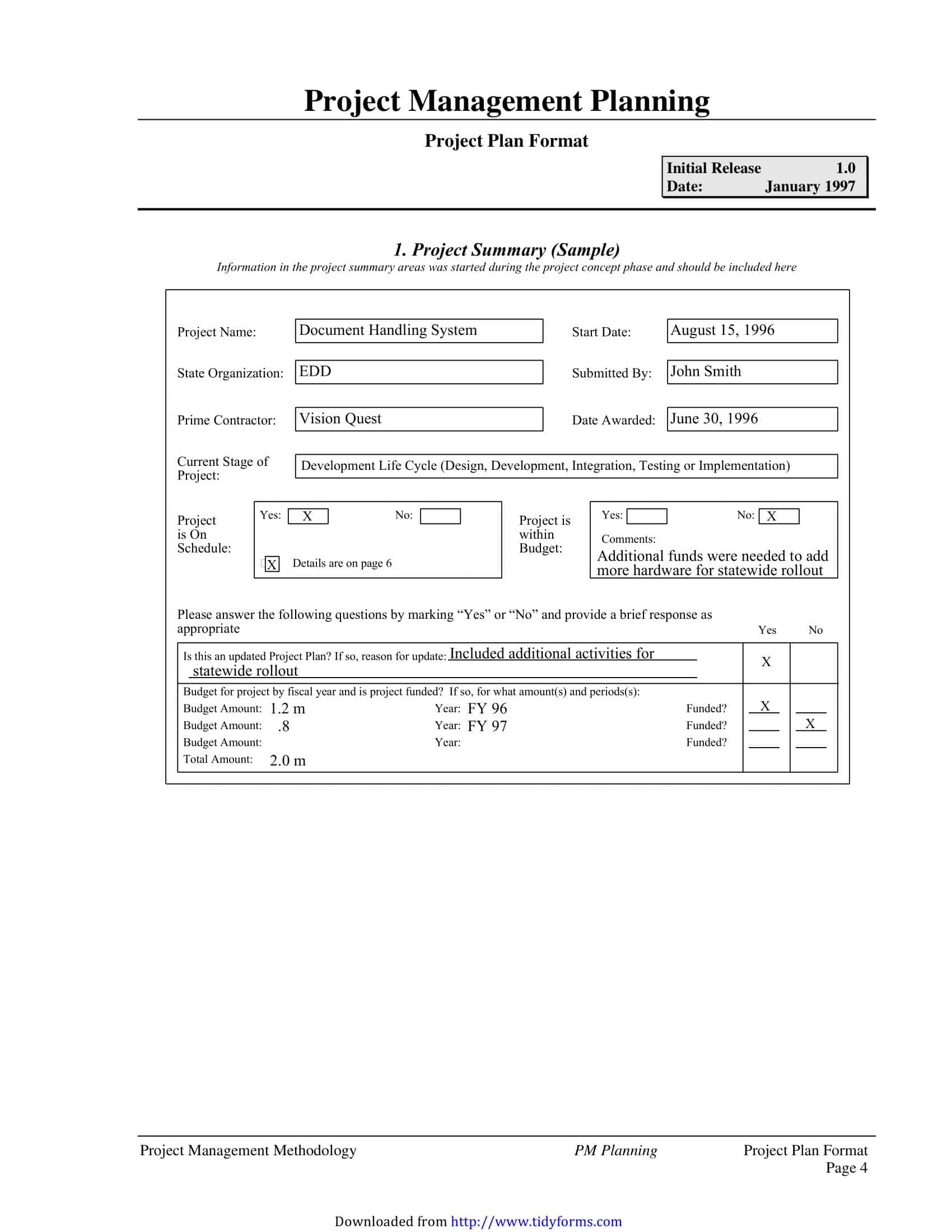 Efficient Project Plan Template Efficient Project Plan Template