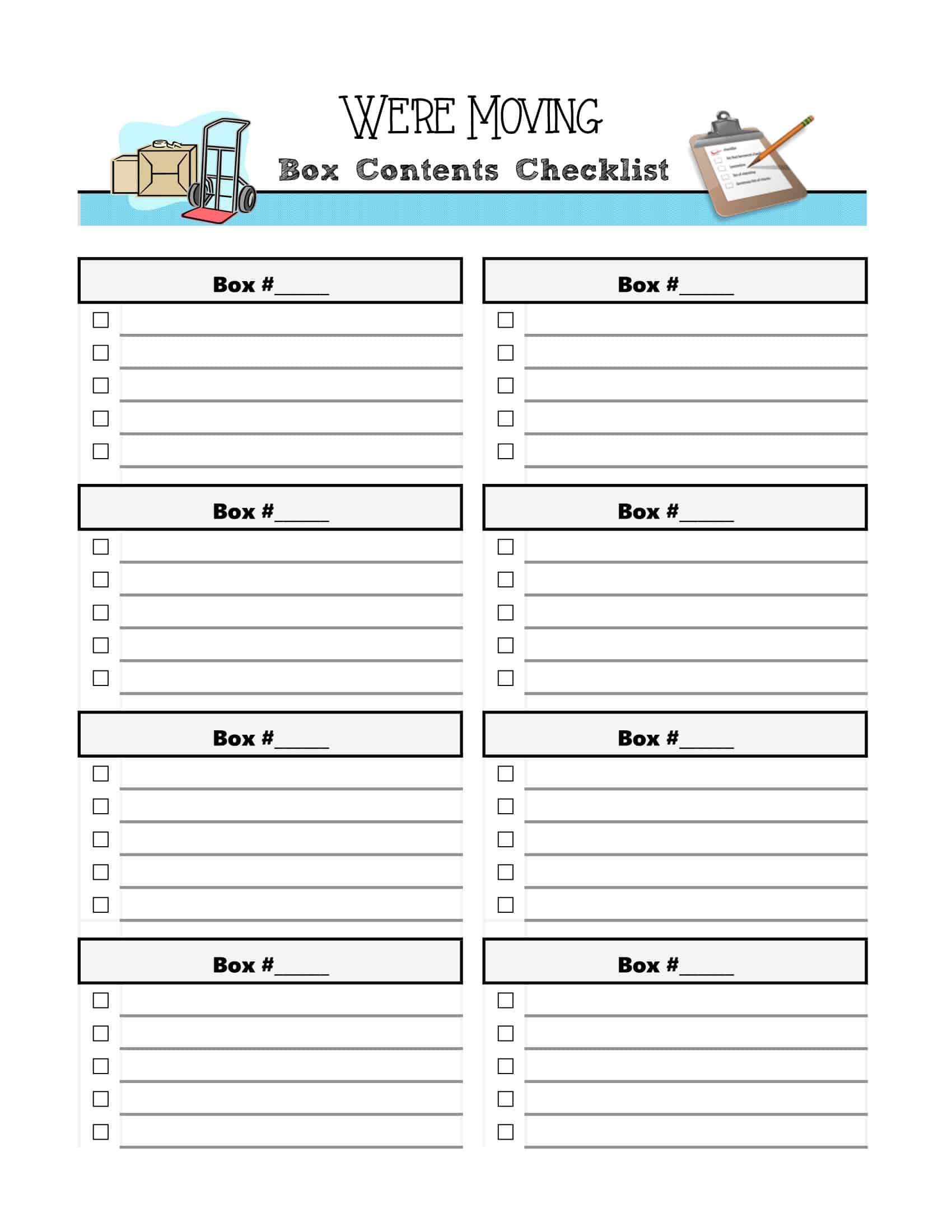 Essential Items Moving Checklist PDF Essential Items Moving Checklist PDF