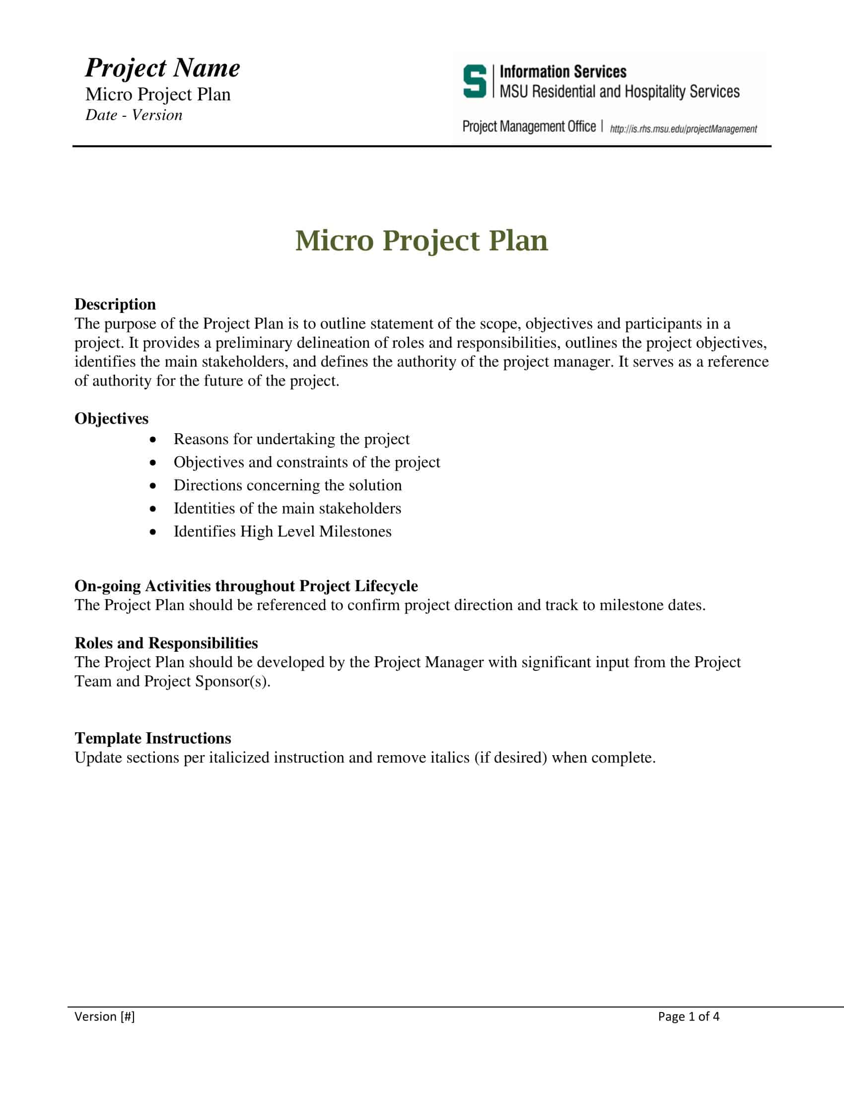 Fillable Excel Project Plan Template Fillable Excel Project Plan Template