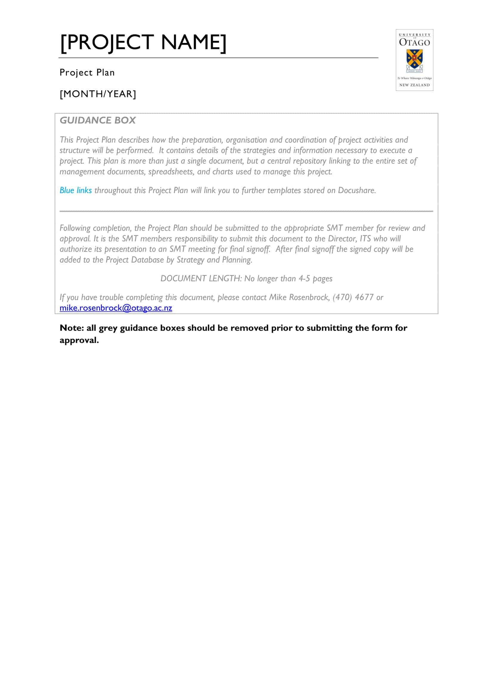 Free Downloadable Project Plan Template Free Downloadable Project Plan Template