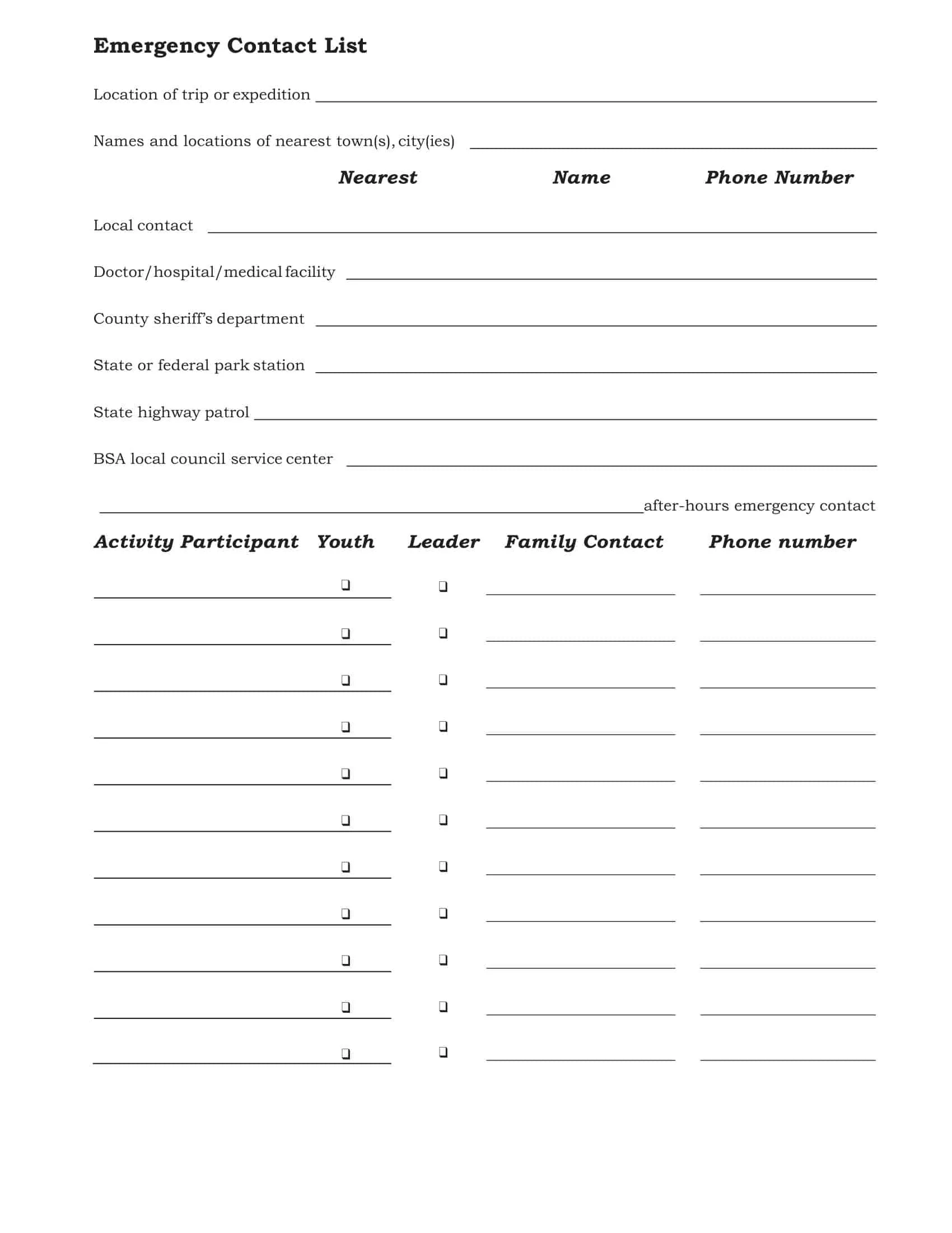 Free Word contact list Free Word contact list