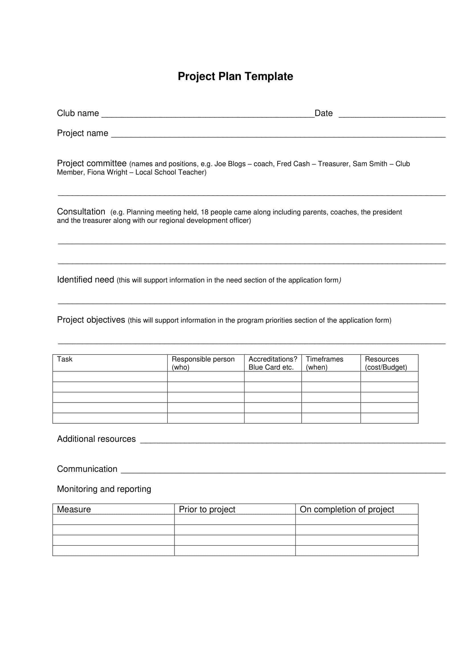 Interactive Project Plan Template Interactive Project Plan Template