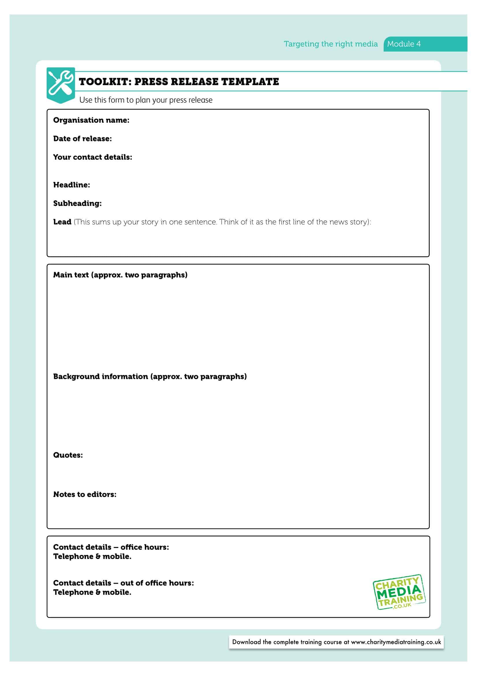 Online press release format template Online press release format template