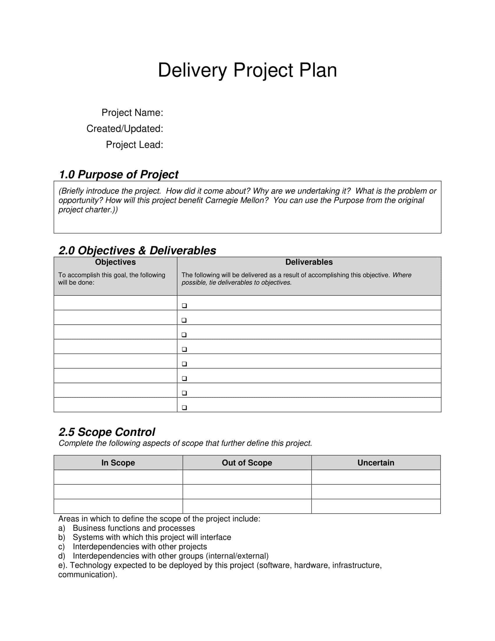 PDF Project Plan Sample PDF Project Plan Sample
