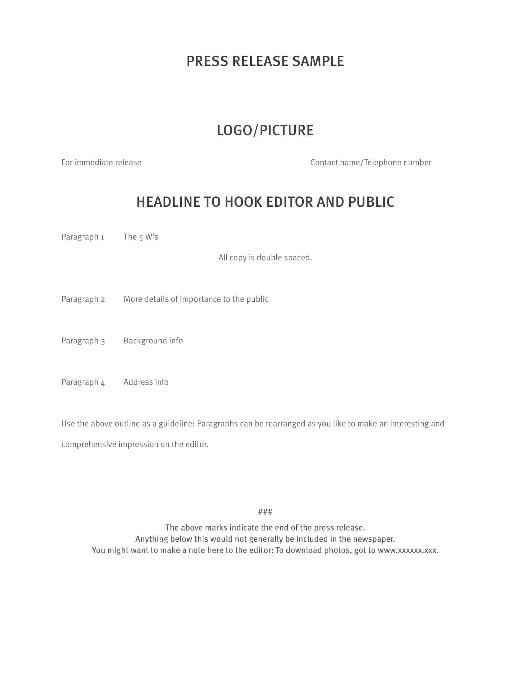 Press release format PDF free Press release format PDF free