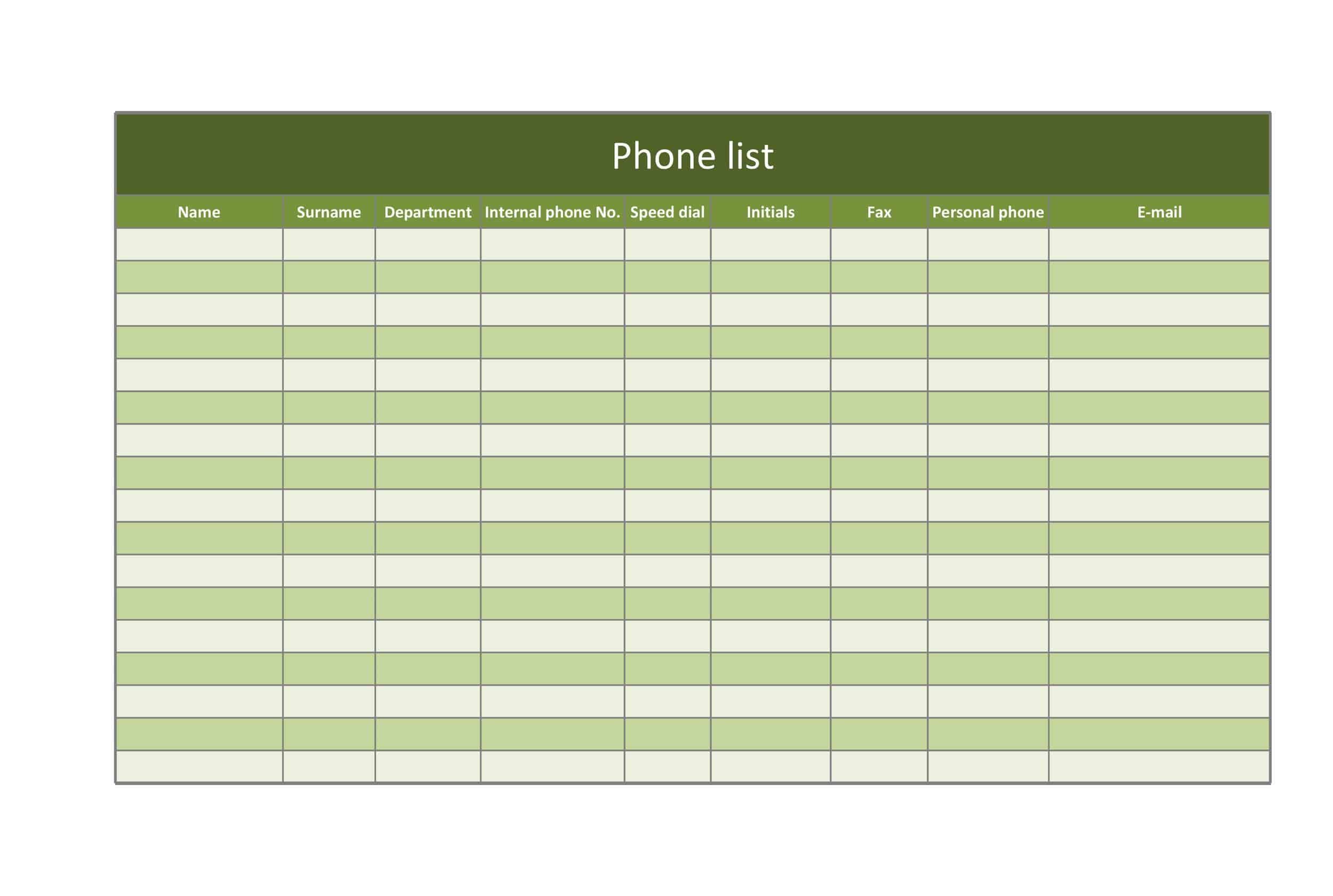 Printable PDF contact list Printable PDF contact list