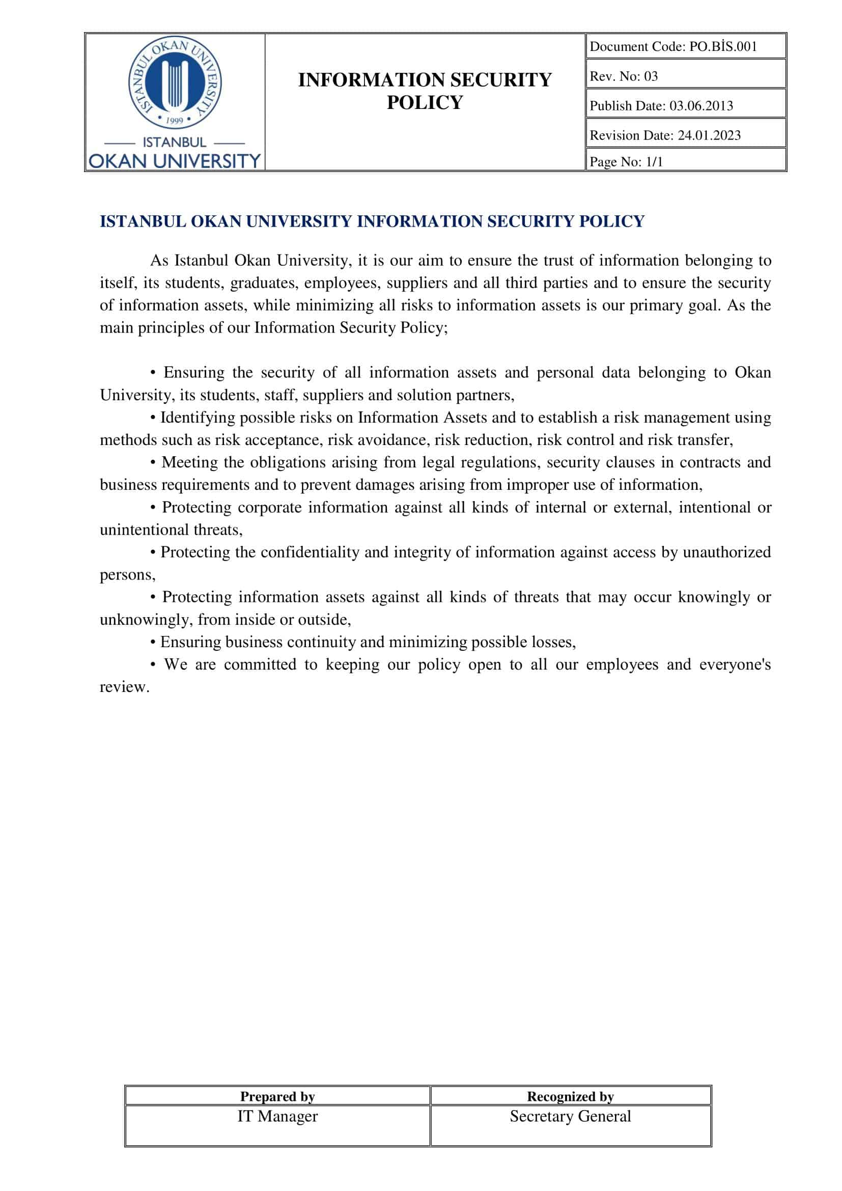 Small business information security policy template Small business information security policy template