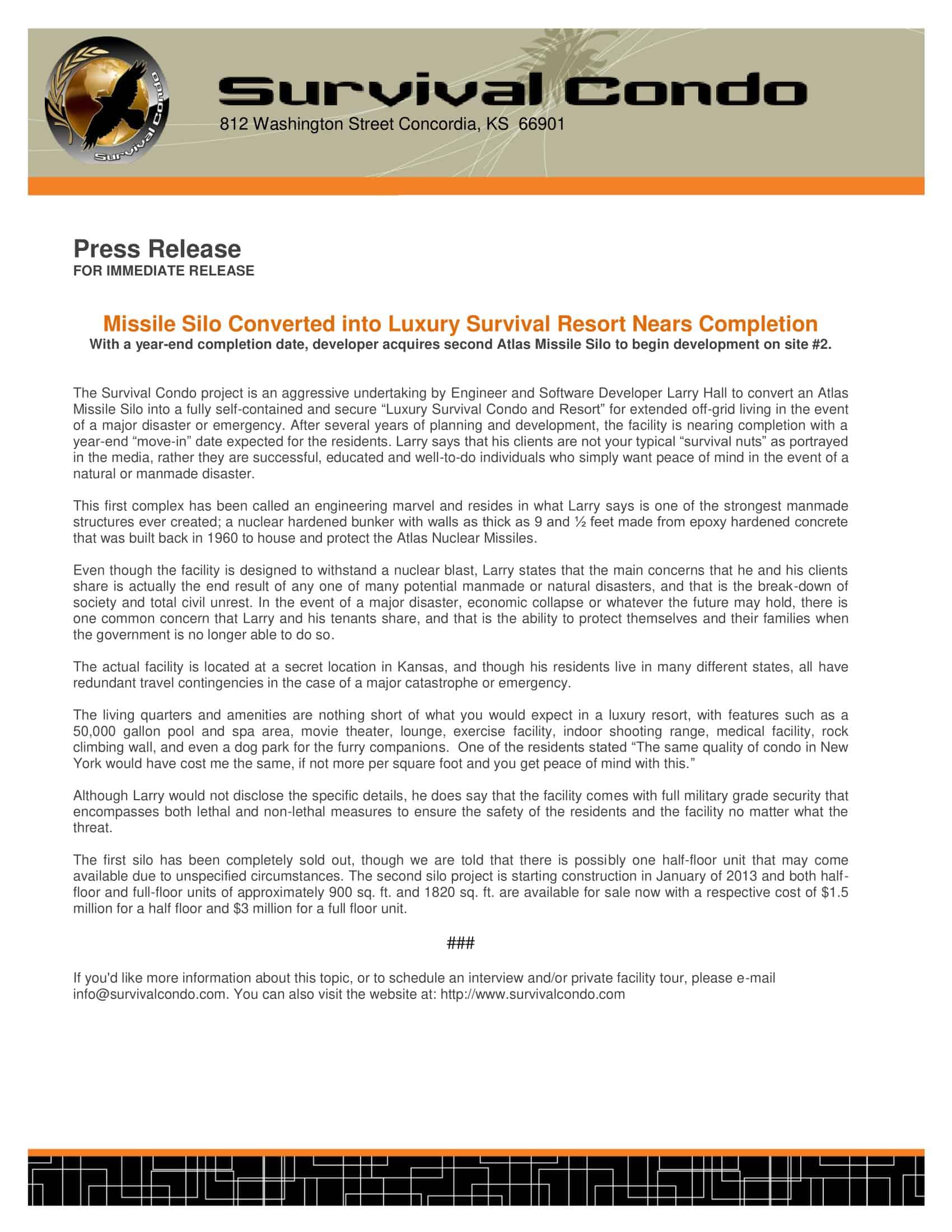 Word editable press release template Word editable press release template