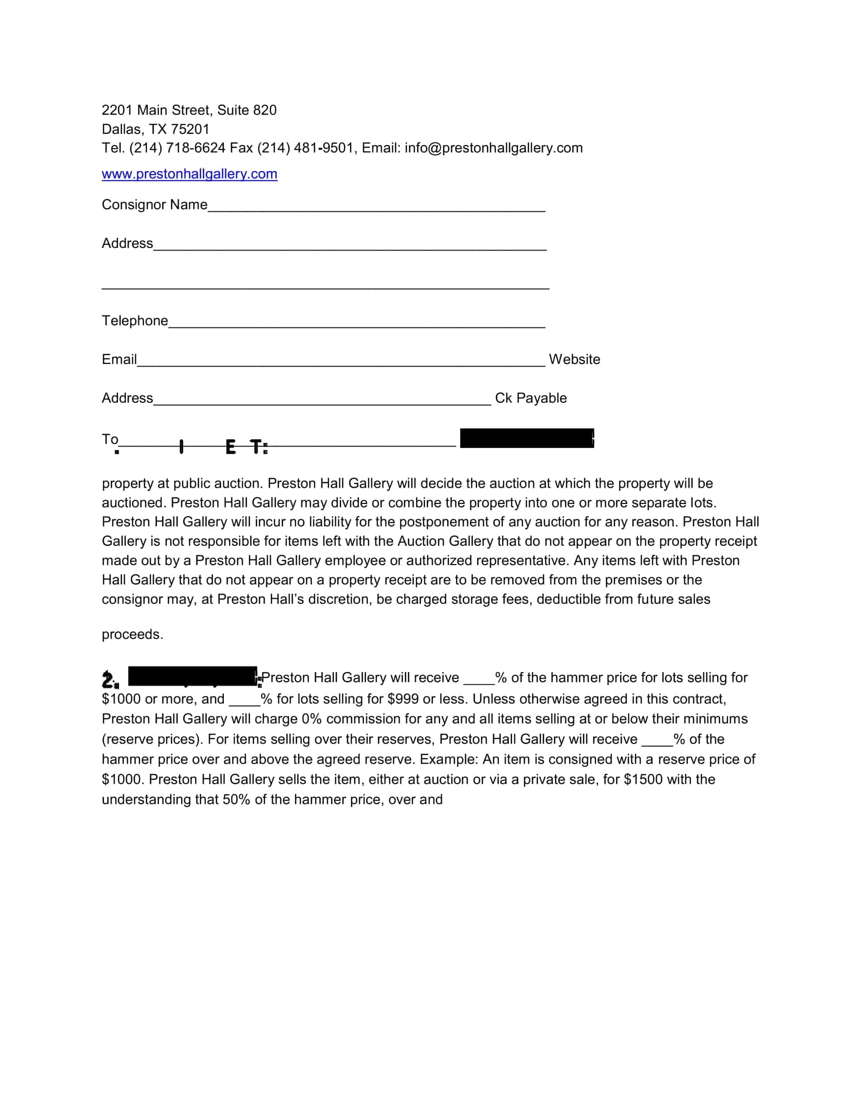 art consignment agreement form art consignment agreement form
