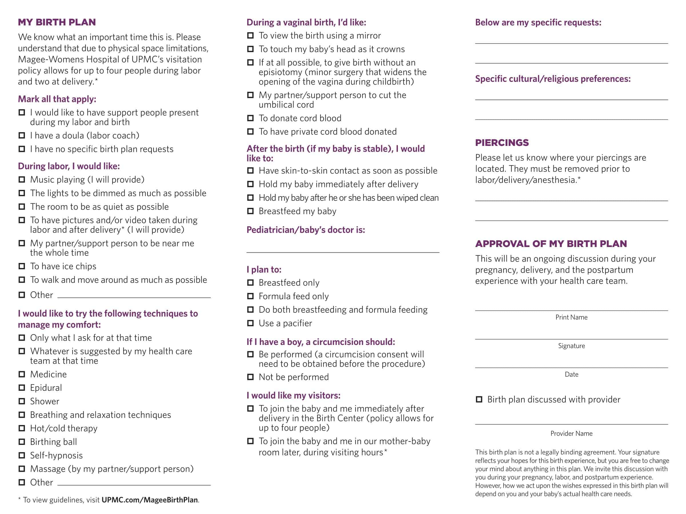 birth plan template free editable birth plan template free editable