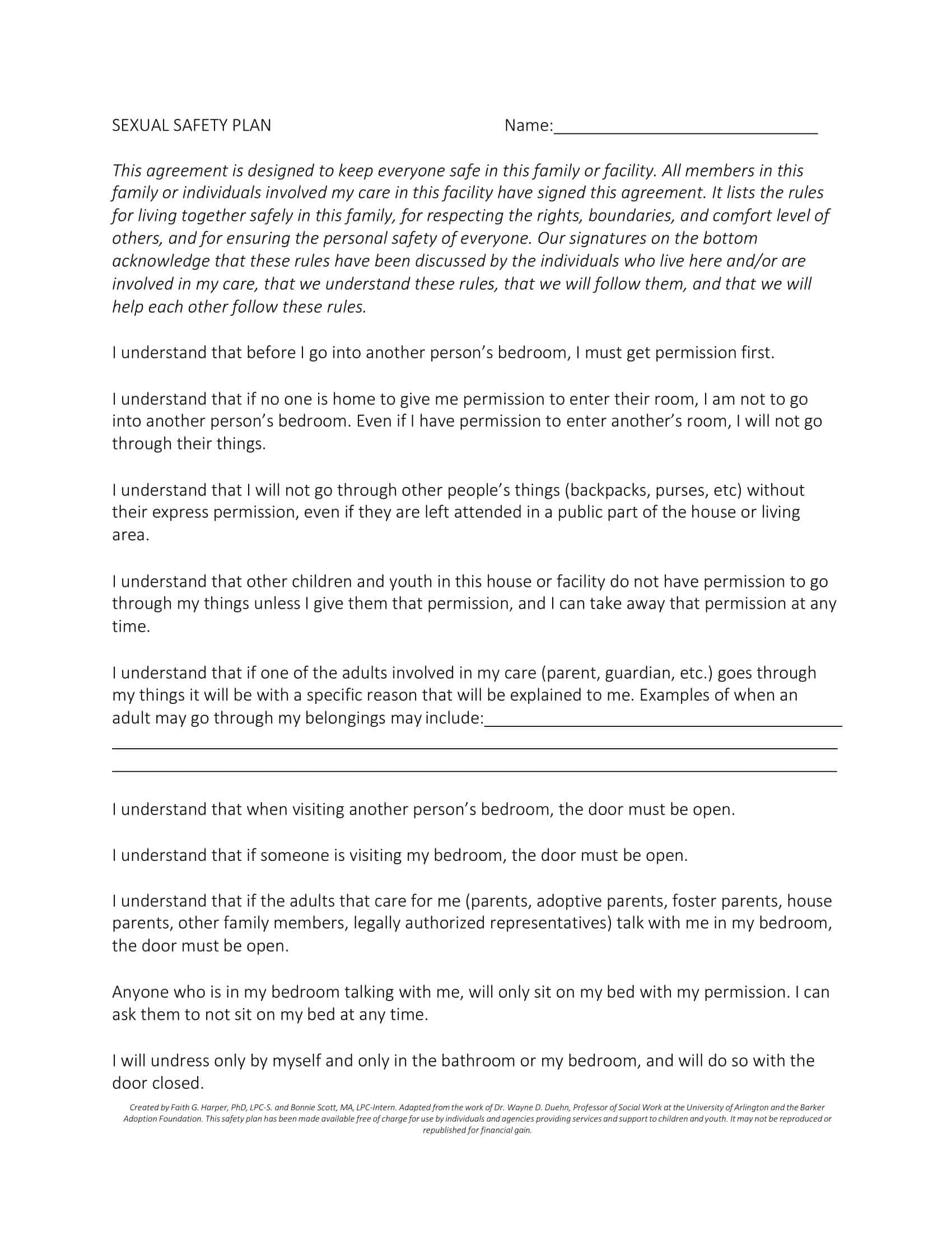 blank Free safety plan template blank Free safety plan template