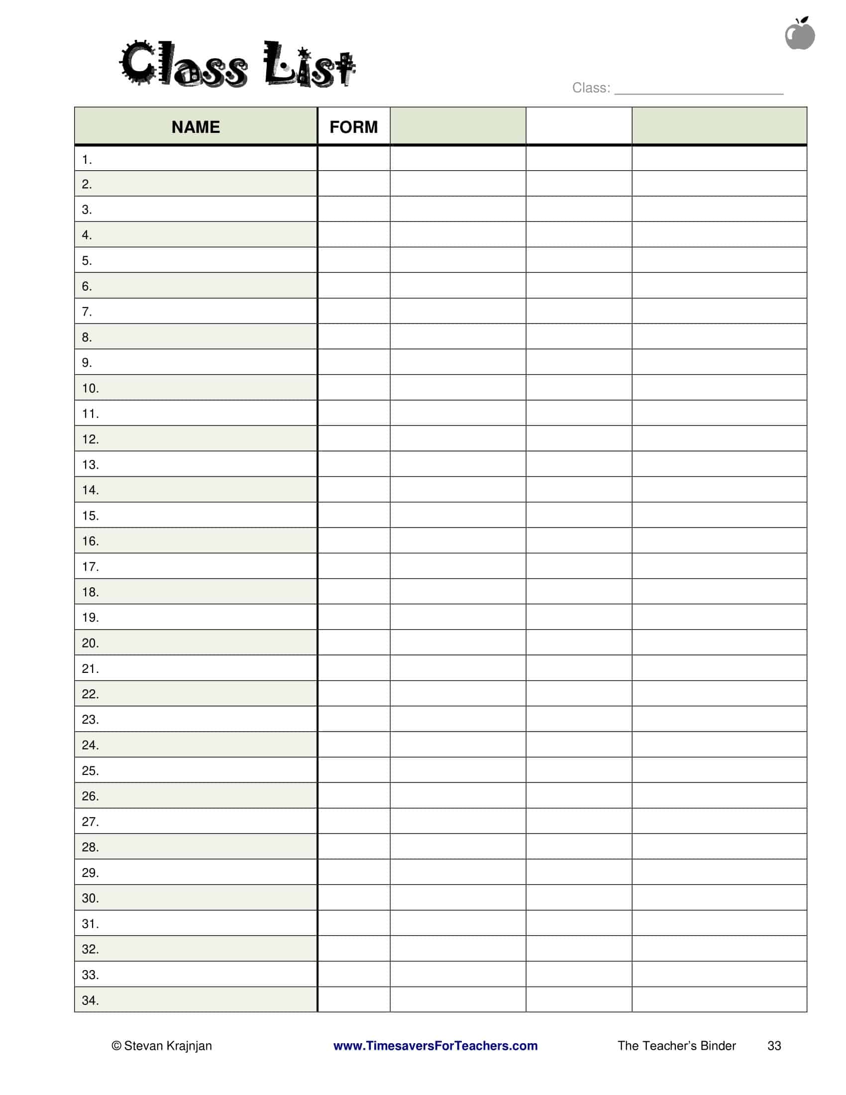 class photo roster template class photo roster template