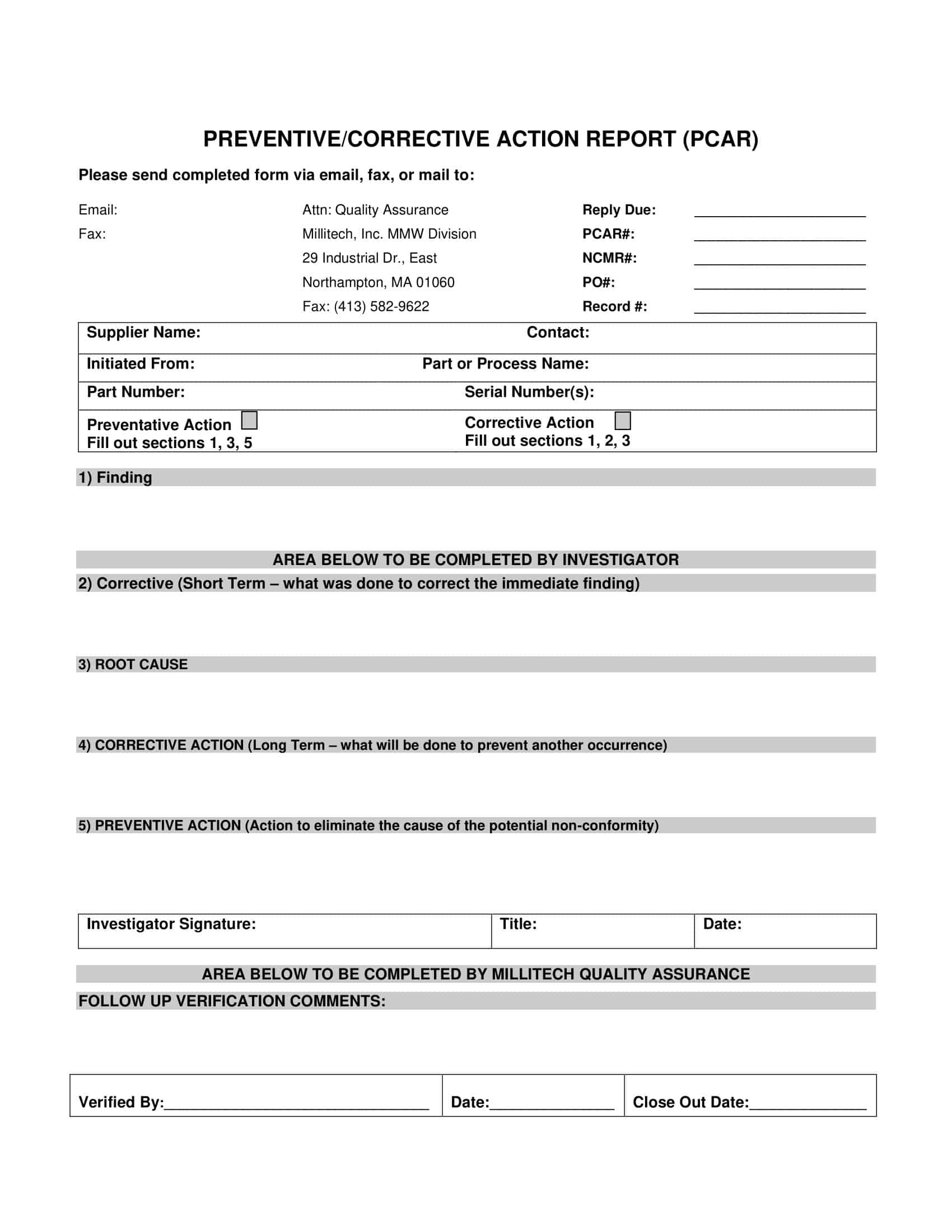 corrective action and preventive action plan corrective action and preventive action plan