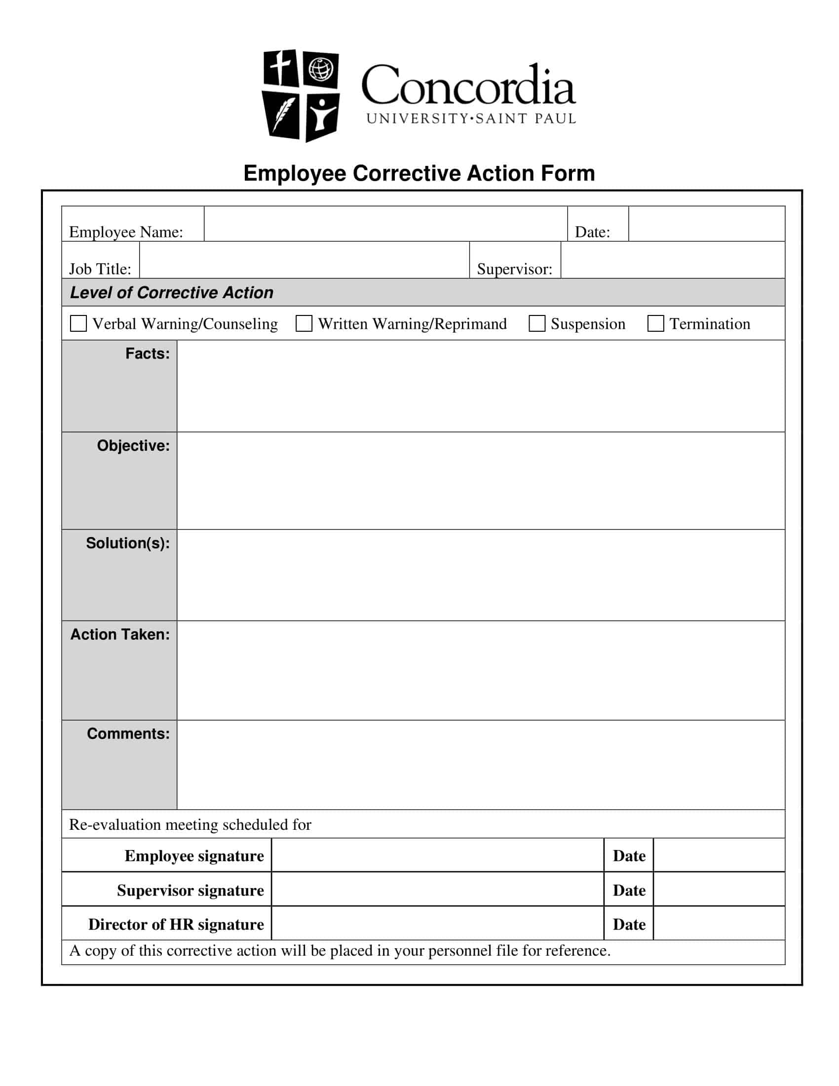 corrective action plan for employee behavior corrective action plan for employee behavior