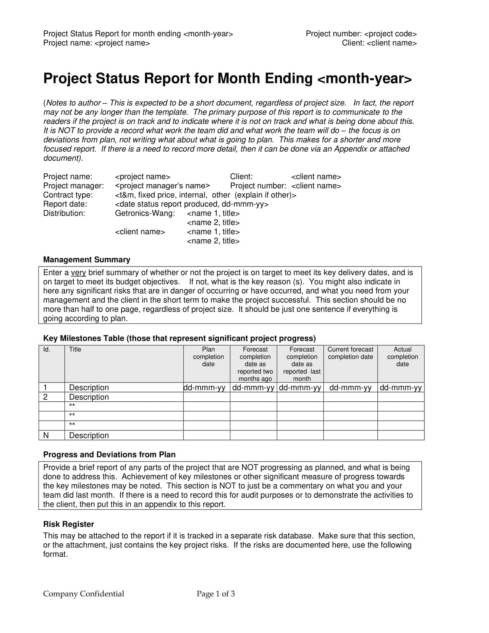 creative project status report template creative project status report template