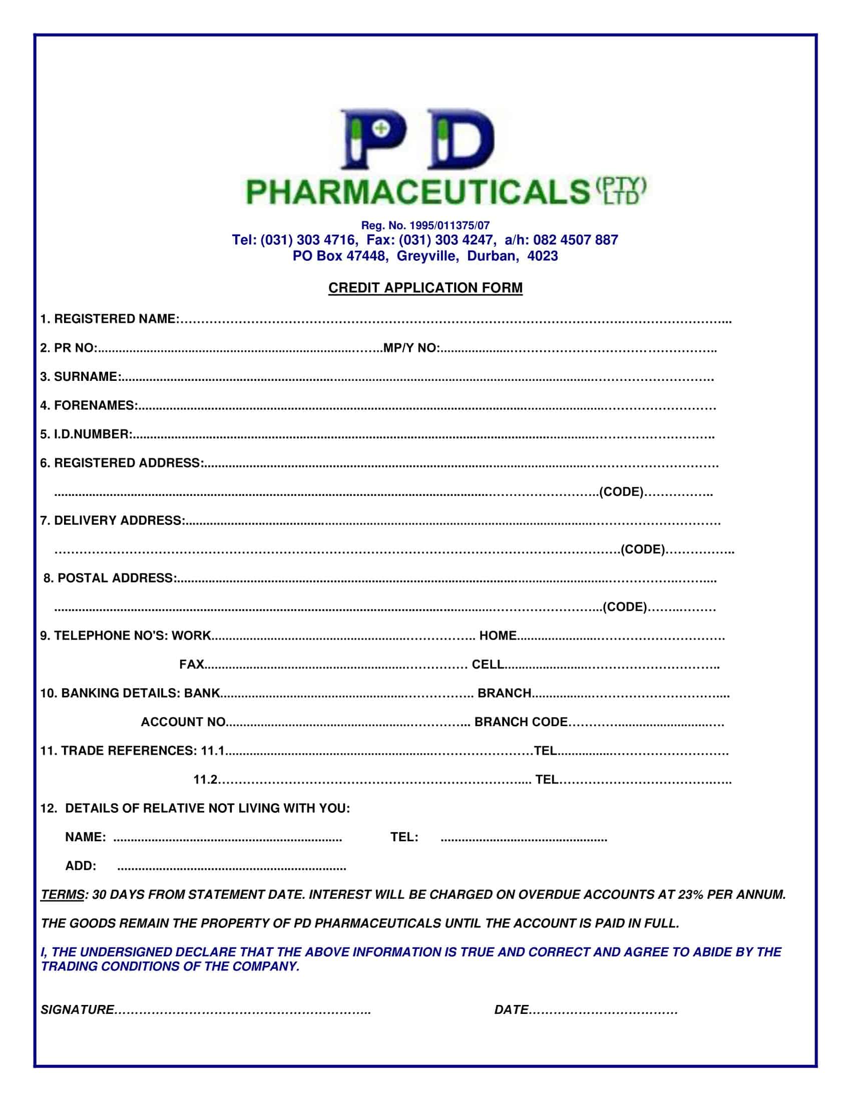 credit application form for business pdf credit application form for business pdf