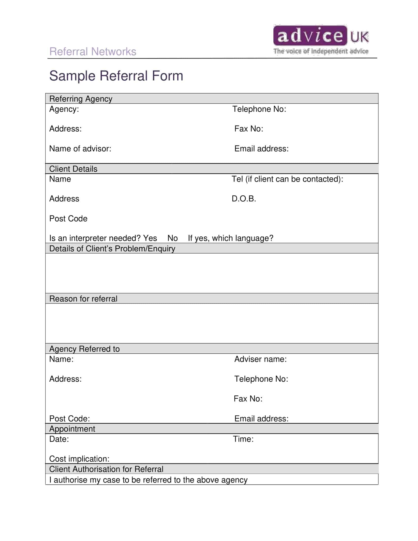 customer referral form template customer referral form template