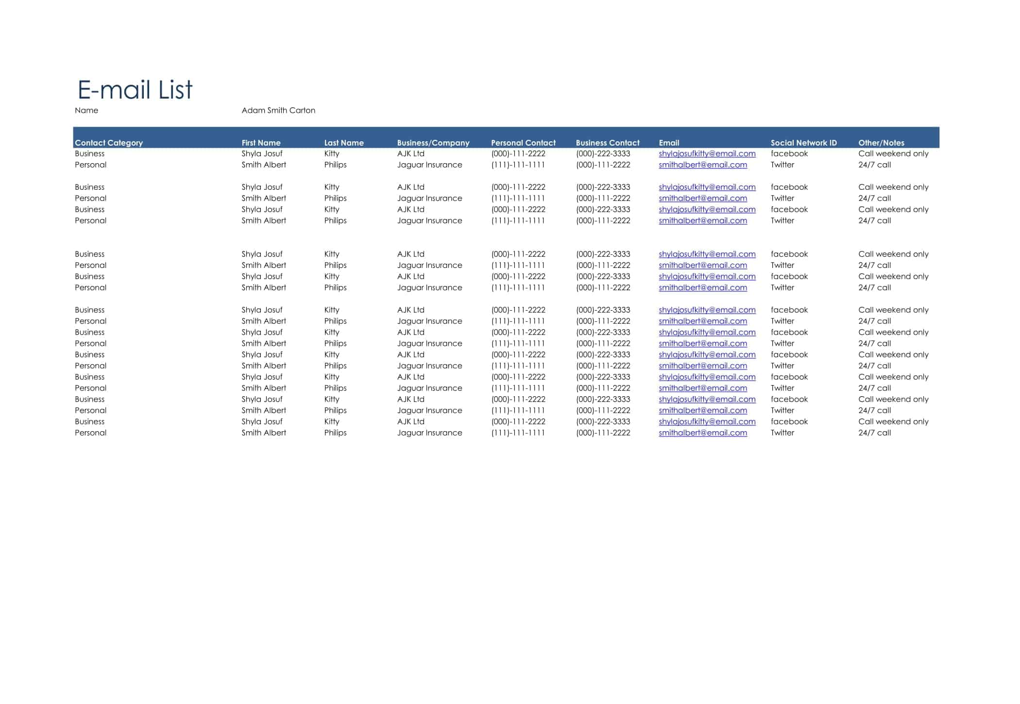 email mailing list template email mailing list template