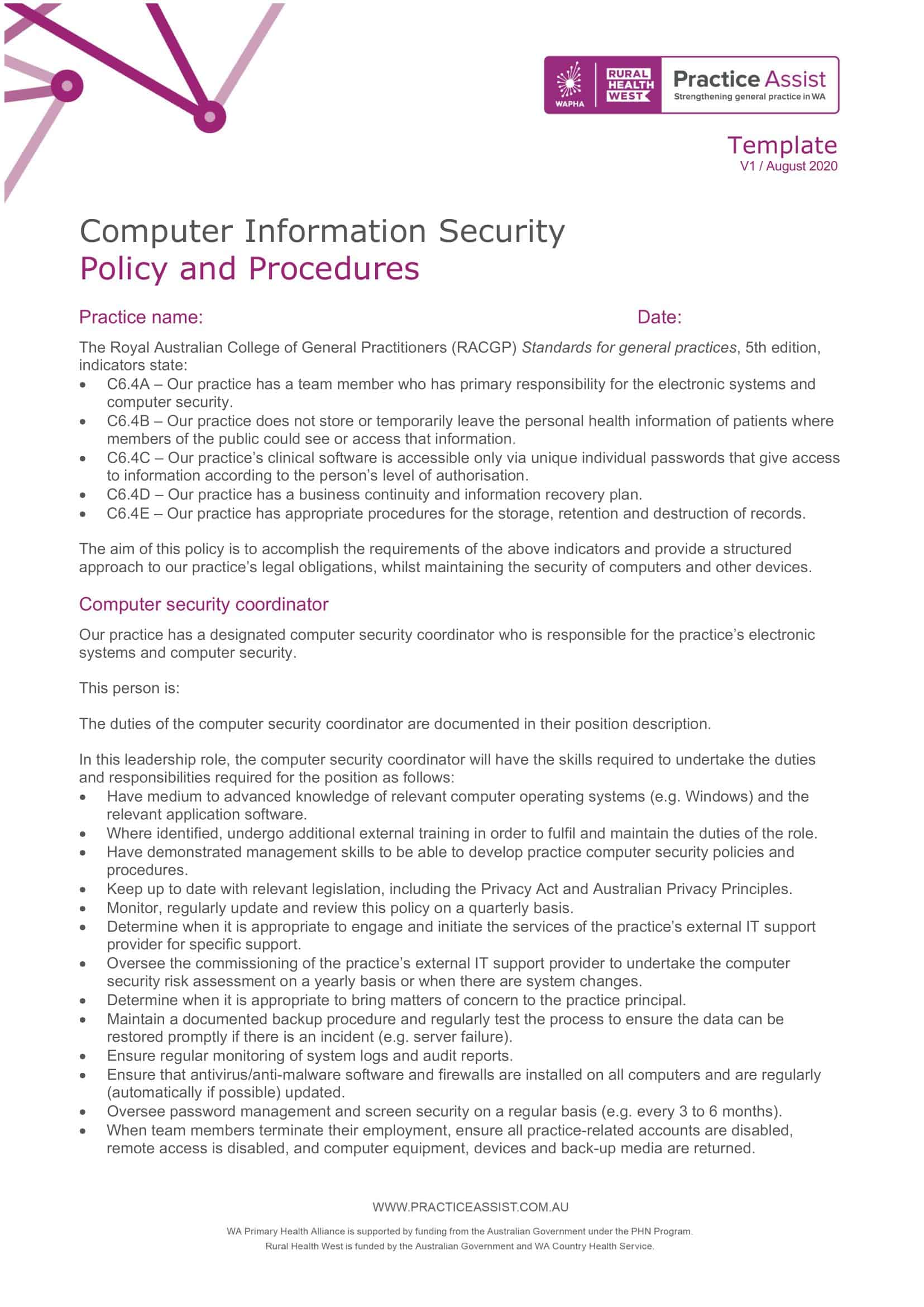 free cyber security policy template free cyber security policy template