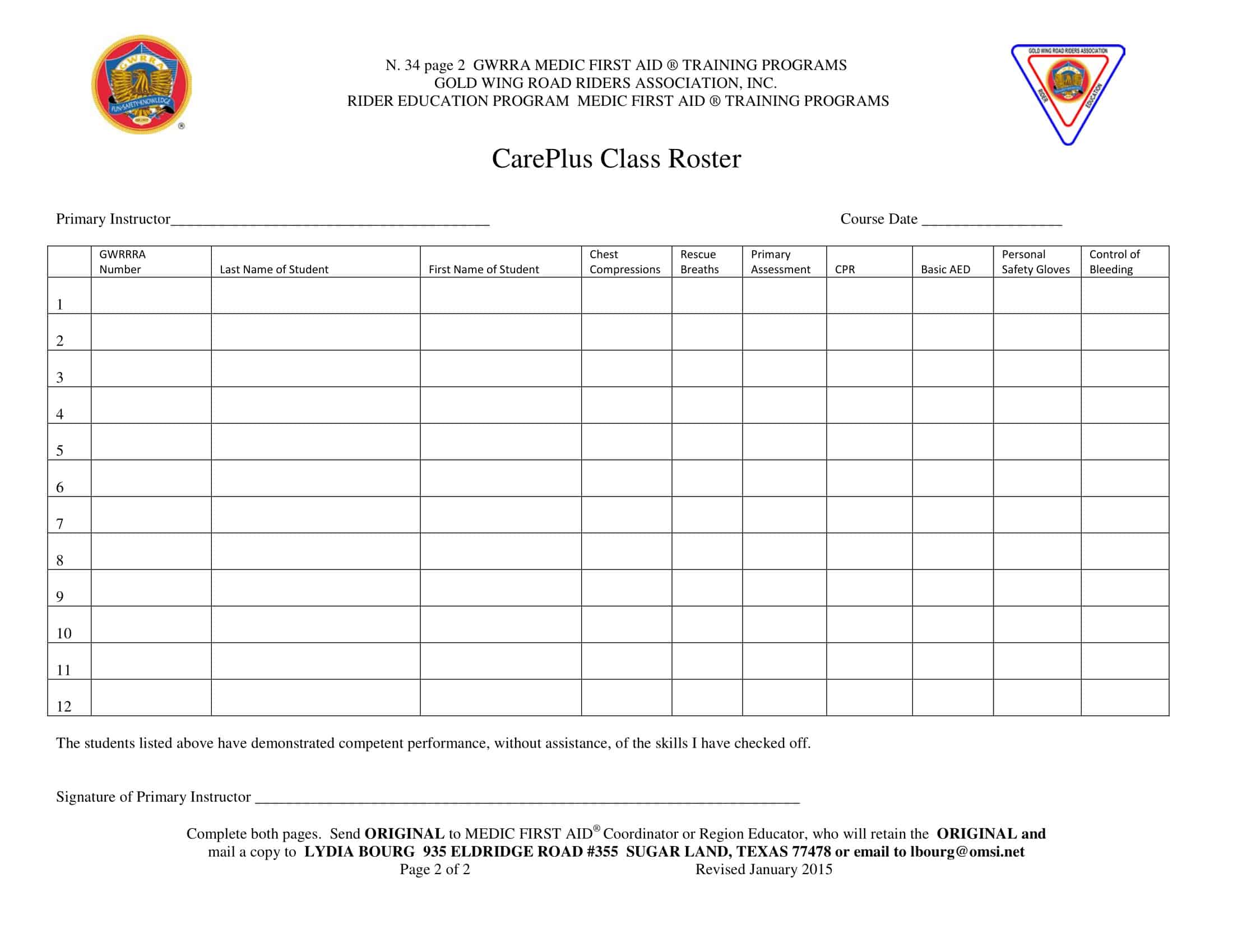 free printable class roster template free printable class roster template